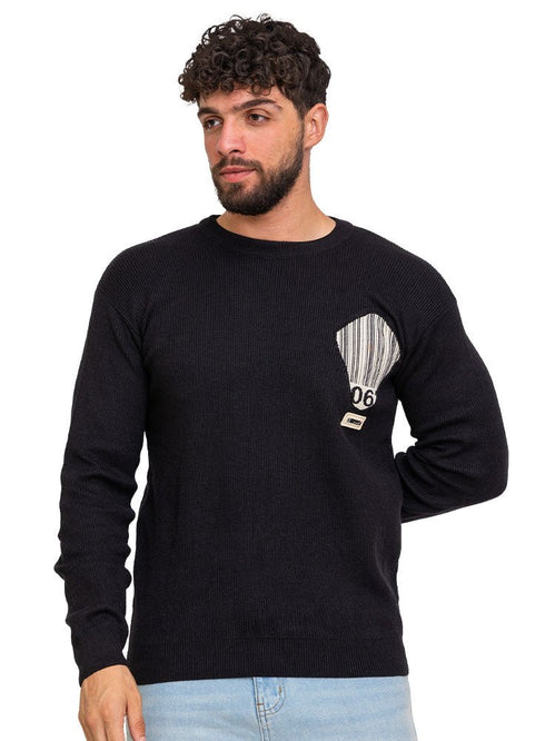 Black - Design p2218 PF - Round Pullover - Khotwh